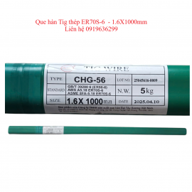 Que hàn Tig sắt  1.6mm (CHG56) 5kg